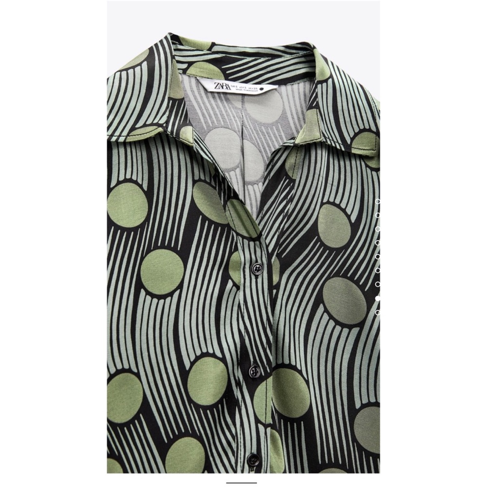 Zara Flowy Printed Blouse. NWT - Picture 3 of 7